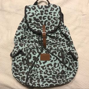 Blue and grey PINK Cheetah Print Backpack